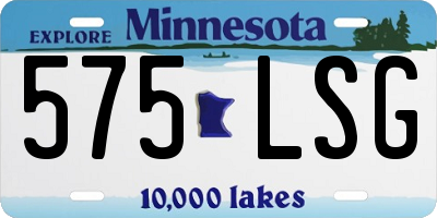 MN license plate 575LSG