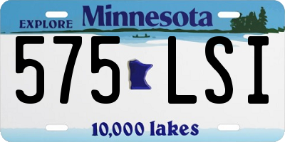 MN license plate 575LSI