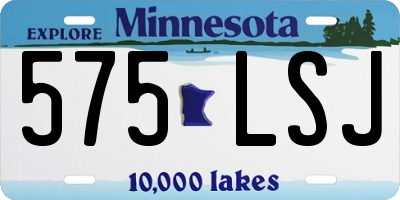 MN license plate 575LSJ