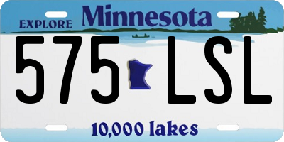 MN license plate 575LSL