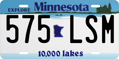MN license plate 575LSM