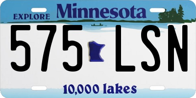 MN license plate 575LSN