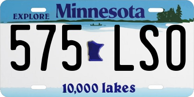 MN license plate 575LSO