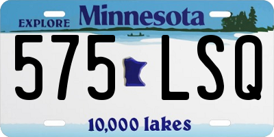 MN license plate 575LSQ