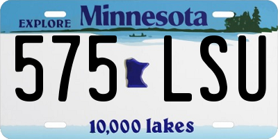 MN license plate 575LSU