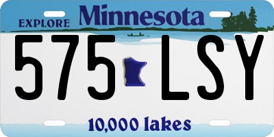 MN license plate 575LSY