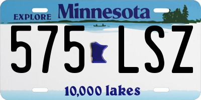 MN license plate 575LSZ
