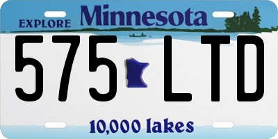 MN license plate 575LTD