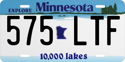 MN license plate 575LTF