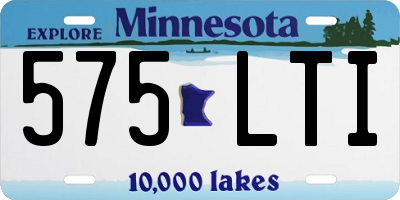 MN license plate 575LTI