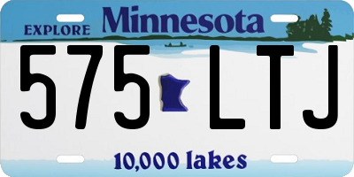 MN license plate 575LTJ