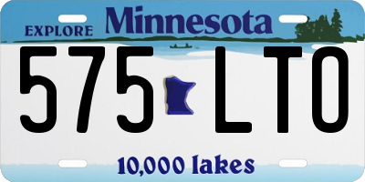MN license plate 575LTO