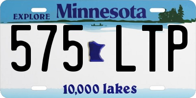 MN license plate 575LTP