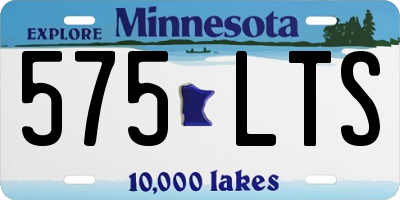 MN license plate 575LTS