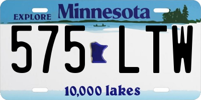 MN license plate 575LTW