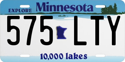 MN license plate 575LTY