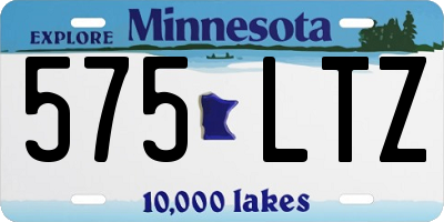MN license plate 575LTZ