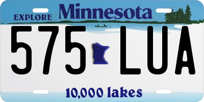 MN license plate 575LUA