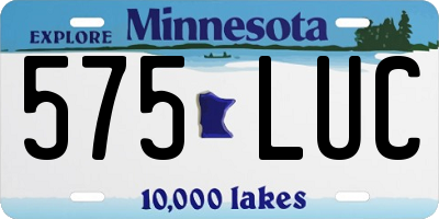 MN license plate 575LUC