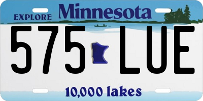 MN license plate 575LUE