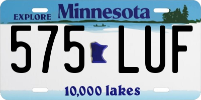 MN license plate 575LUF