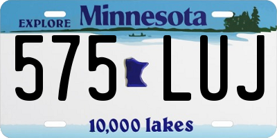 MN license plate 575LUJ