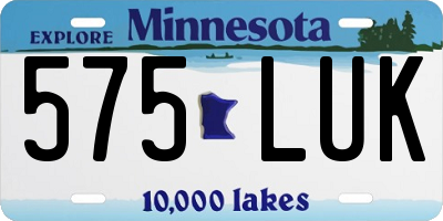 MN license plate 575LUK