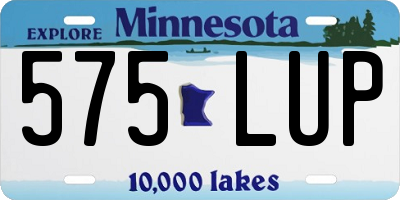 MN license plate 575LUP