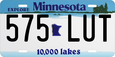 MN license plate 575LUT