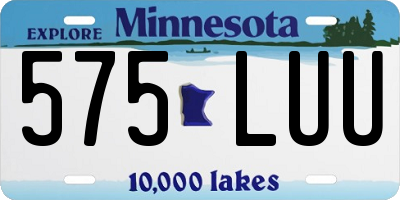 MN license plate 575LUU