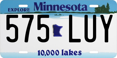 MN license plate 575LUY