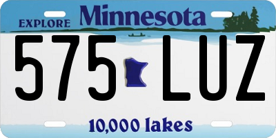 MN license plate 575LUZ
