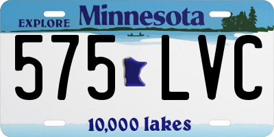 MN license plate 575LVC