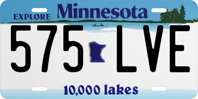 MN license plate 575LVE
