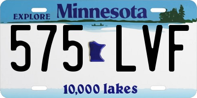 MN license plate 575LVF