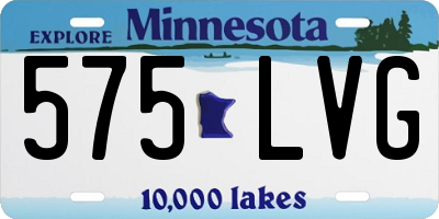 MN license plate 575LVG