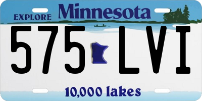 MN license plate 575LVI