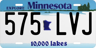 MN license plate 575LVJ