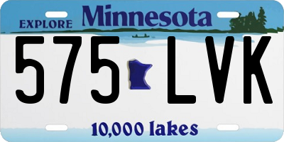 MN license plate 575LVK
