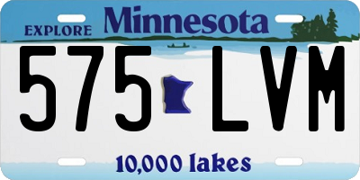 MN license plate 575LVM