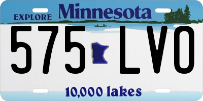 MN license plate 575LVO