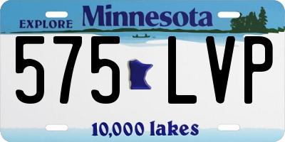 MN license plate 575LVP