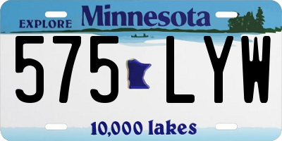 MN license plate 575LYW