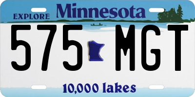 MN license plate 575MGT