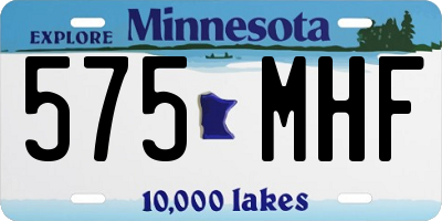 MN license plate 575MHF