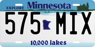 MN license plate 575MIX