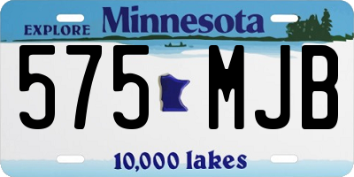 MN license plate 575MJB