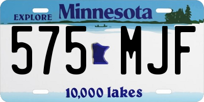 MN license plate 575MJF