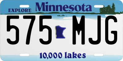 MN license plate 575MJG