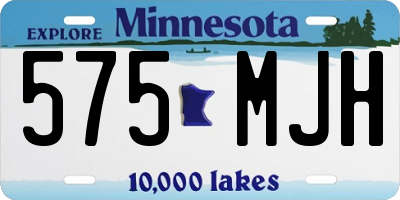 MN license plate 575MJH